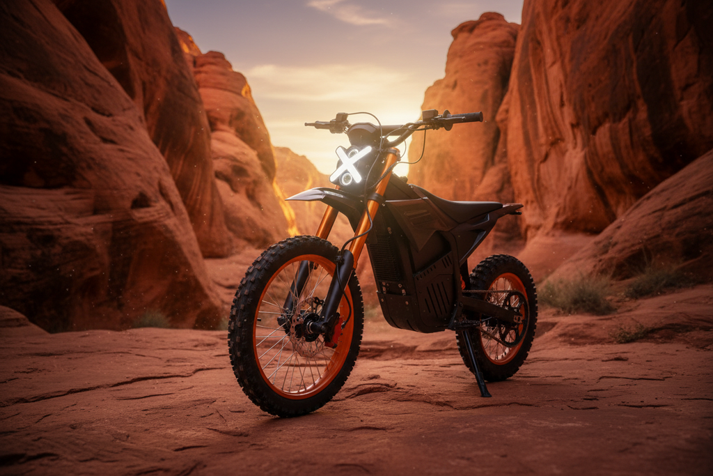 Kyvora Electric Dirt Bike desert canyon