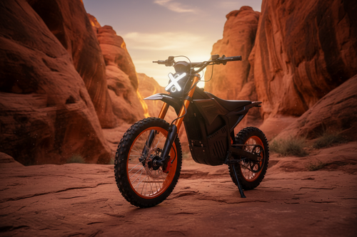 Kyvora Electric Dirt Bike desert canyon