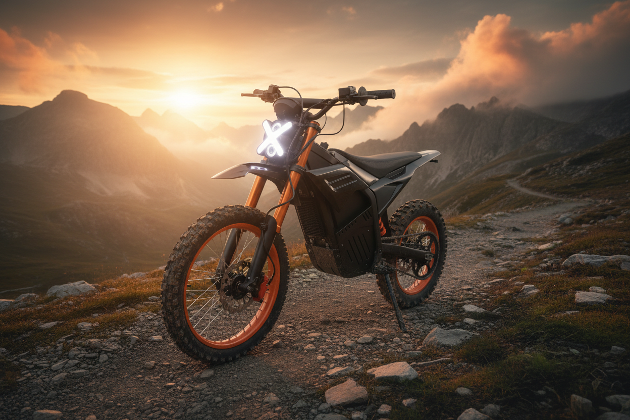 Kyvora Electric Dirt Bike mountain peak